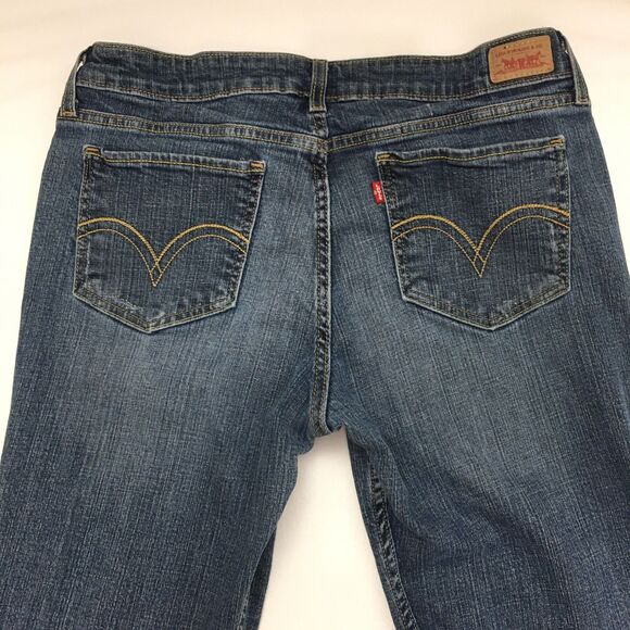 LEVIS 518 Jeans Women 13M (32x32) Super Low Boot Cut Stretch Denim Blue - Picture 6 of 12